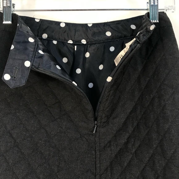 Brooks Brothers 1818 Skirt Quilted Wool size 2 Charcoal - Picture 3 of 7